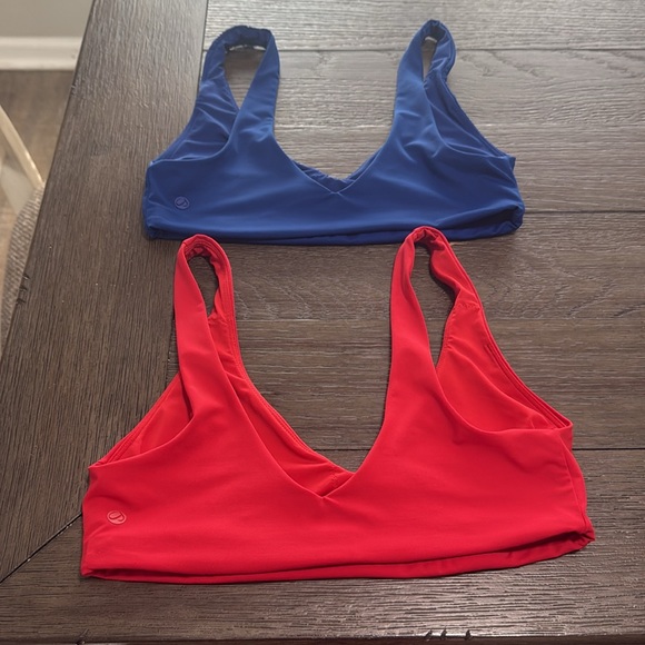 CRZ YOGA Womens V Neck Bikini Tops Bathing Suit V Back Wide Straps Swim X2 XXS - Picture 5 of 8